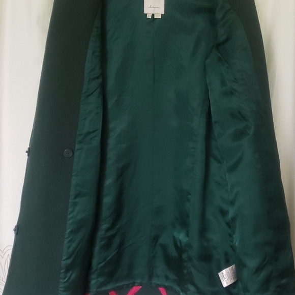 Anthropologie Elevenses Green & Pink Coat - Picture 6 of 11